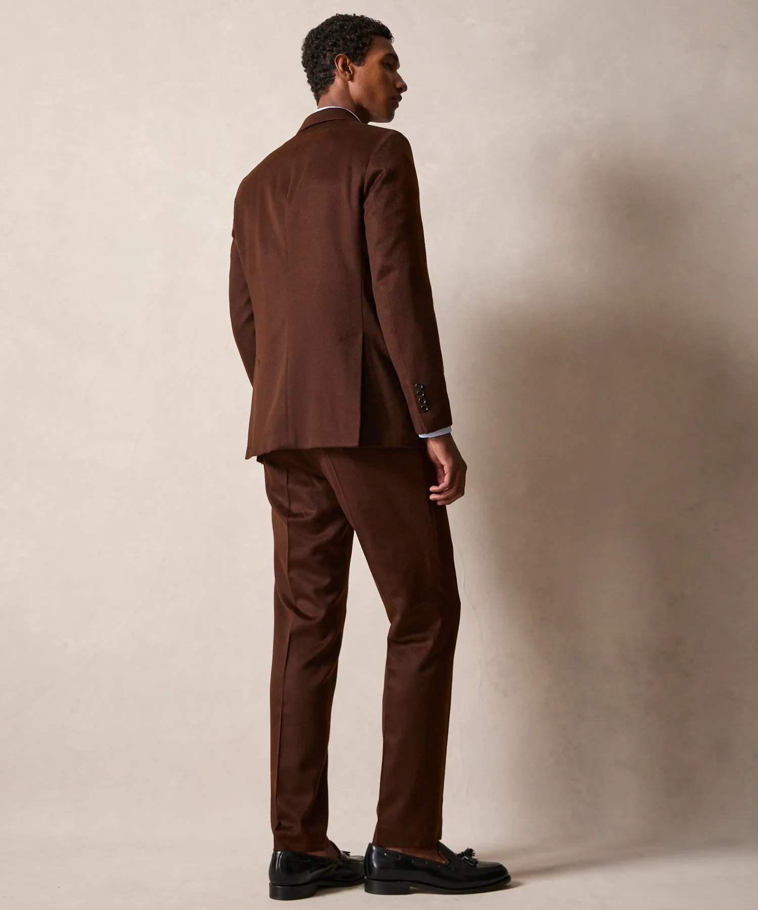 Italian Cashmere Sutton Suit in Chocolate