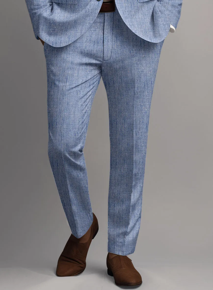 Italian Linen Artisanal Light Blue Suit