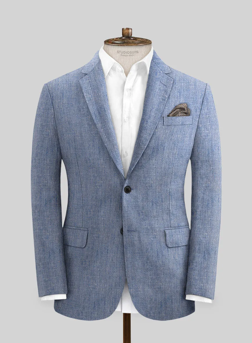 Italian Linen Artisanal Light Blue Suit