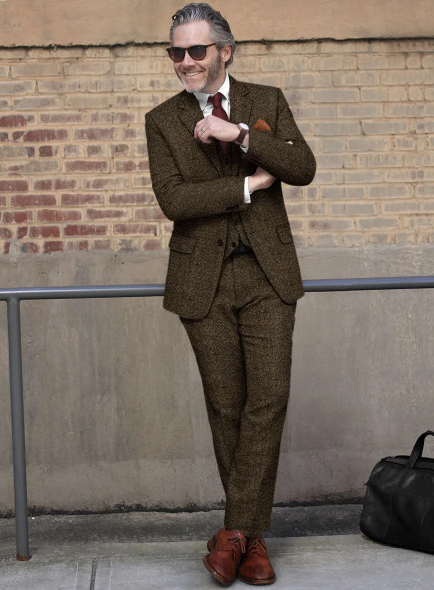 Italian Tweed Herringbone Timoteo Suit