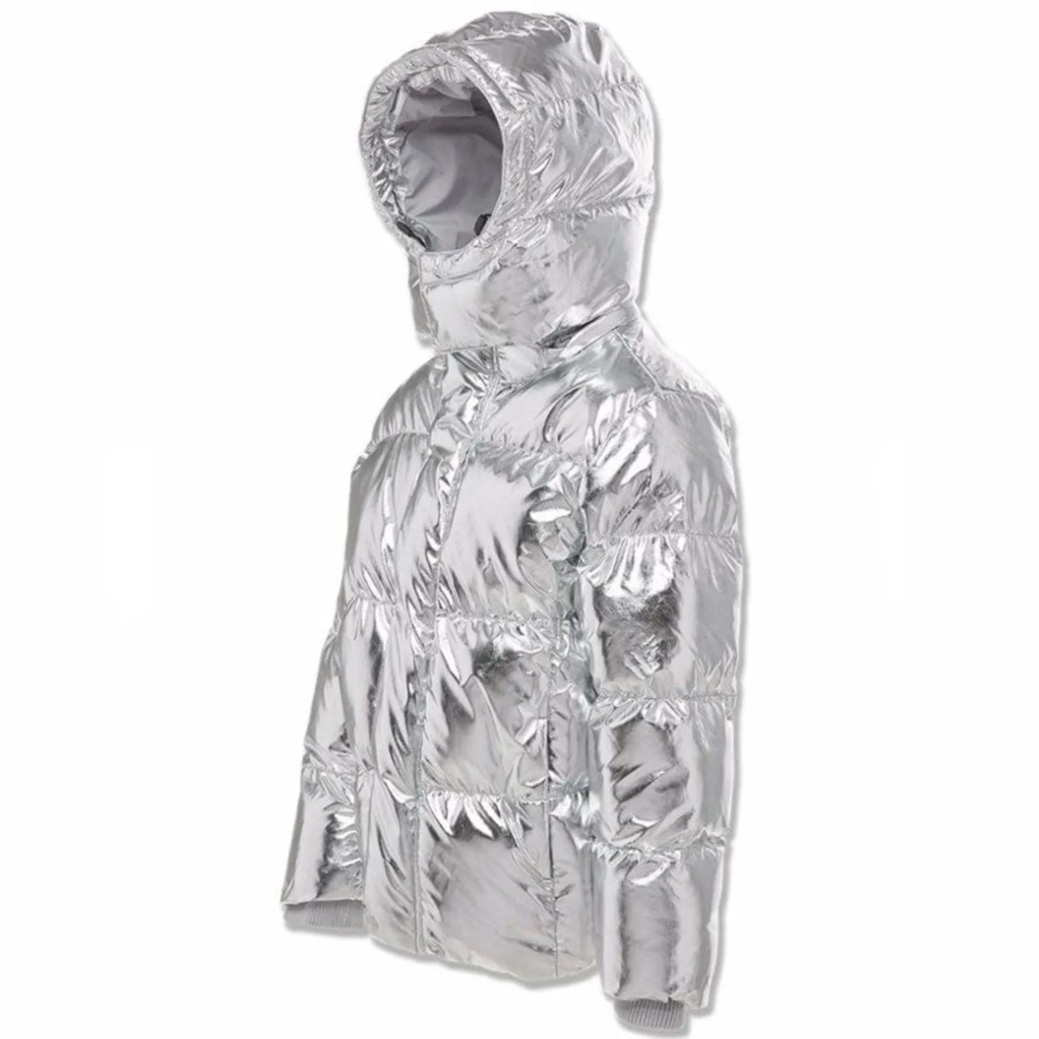 Jordan Craig Metallic Hooded Bubble Toddler Jacket Metallic Silver