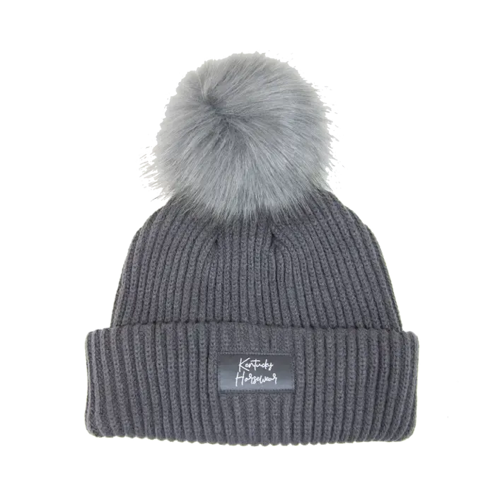 Kentucky Beanie Pom Pom Grey