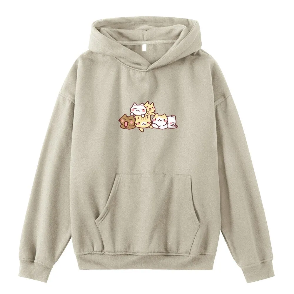 Kwarantinin Kitties Oversized Soft Hoodies