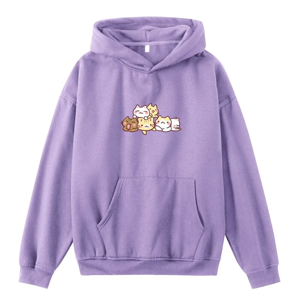 Kwarantinin Kitties Oversized Soft Hoodies