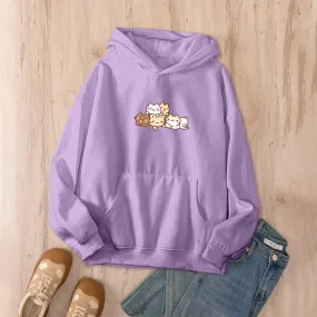 Kwarantinin Kitties Oversized Soft Hoodies