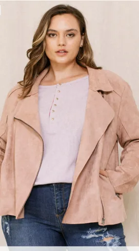 LA VIE EN ROSE Crop Moto Jacket