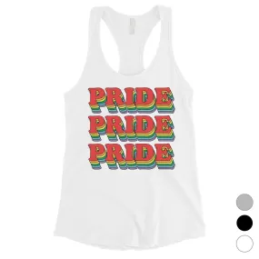 LGBT Pride X3 Rainbow Womens Tank Top