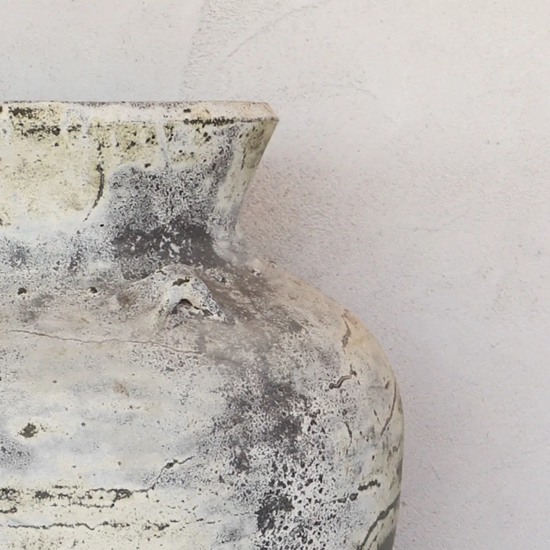 LIMESTONE TORSO URN