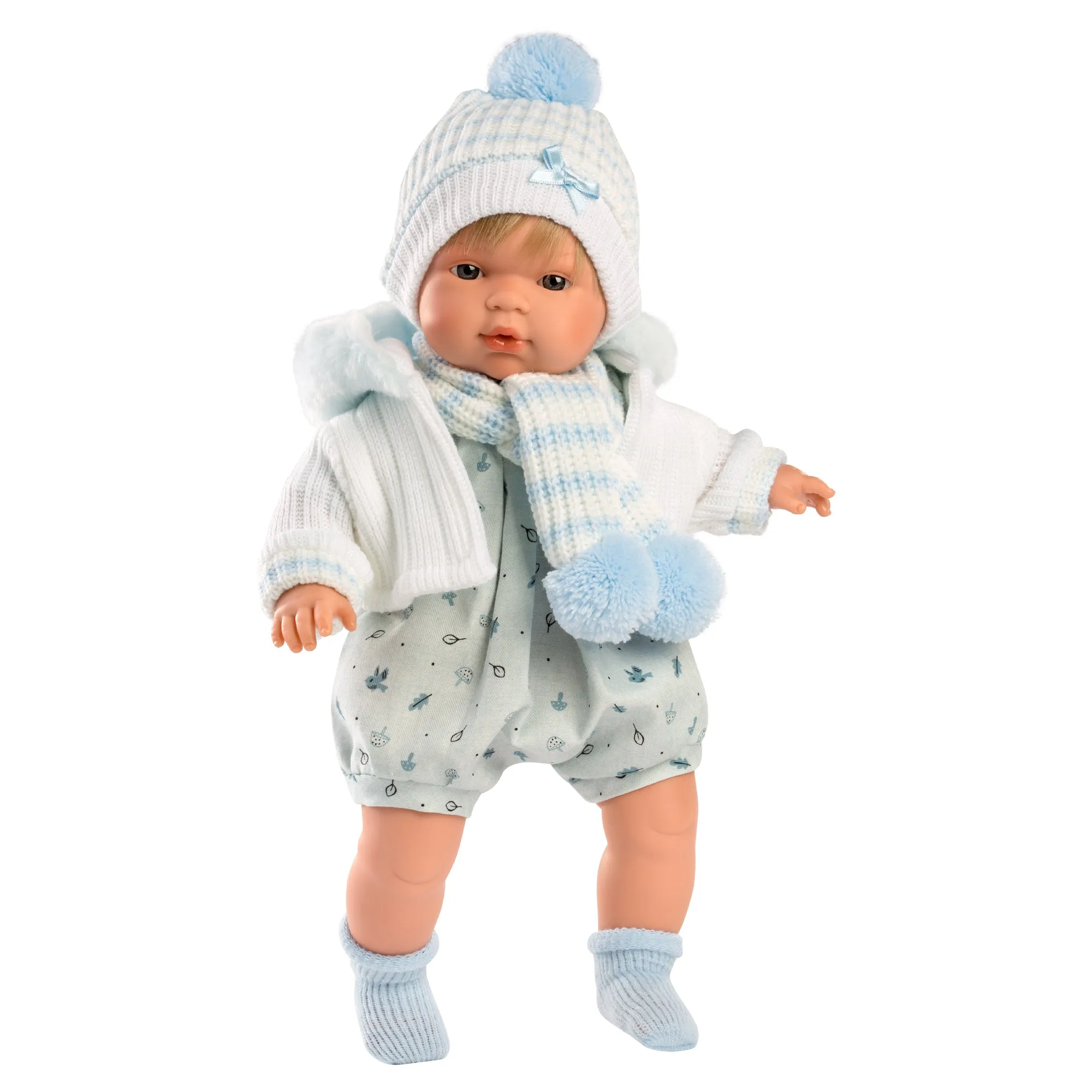 Llorens - Baby Boy Sasha with Crying Mechanism, Clothing & Accessories 38cm