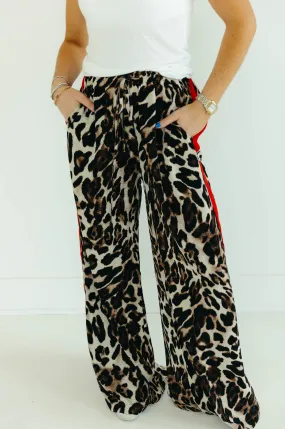 Lukas Leopard Pants - Brown