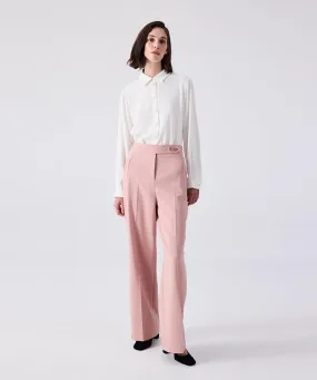 Machka Asymmetrical Metal Button Trousers Powder