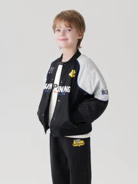 MARC & JANIE Boys Functional Racing Baseball Jacket 241193