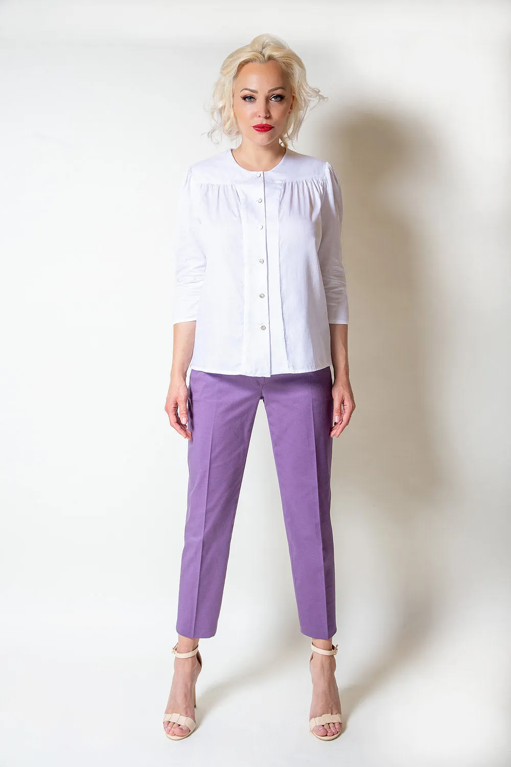 Mauve Cotton Trousers