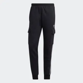 Men's adidas Originals Adicolor 3-Stripes Cargo Slim Joggers Black