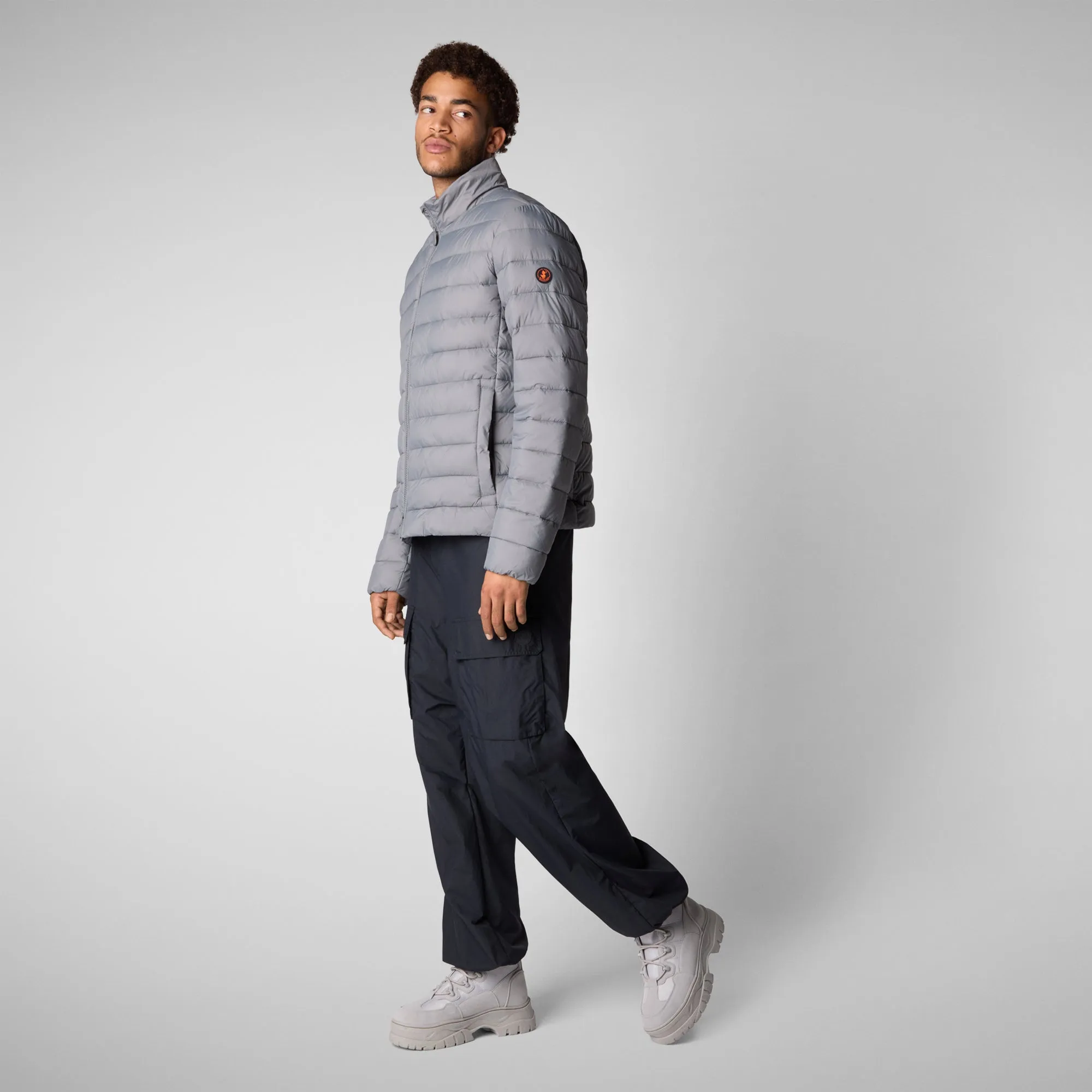 Men's  animal free Puffer idris in mid grey