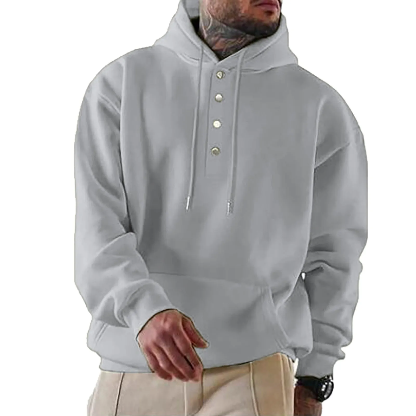 Men's Loose Fitting Casual Hooded Sweater