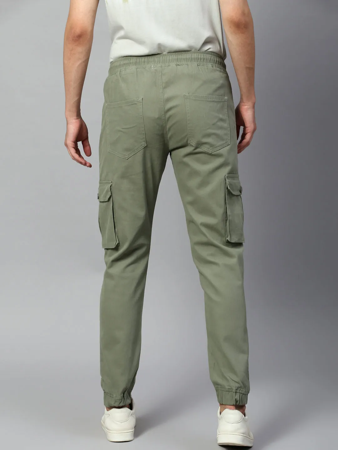 Men's Tapered Fit Cotton Joggers (Sage)