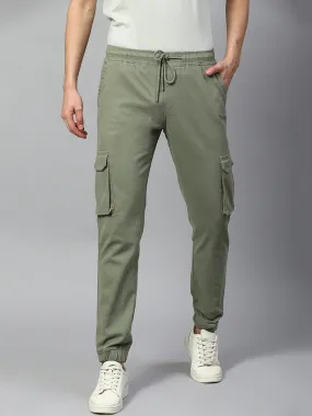 Men's Tapered Fit Cotton Joggers (Sage)