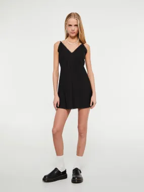 Mini Slip Dress in Black