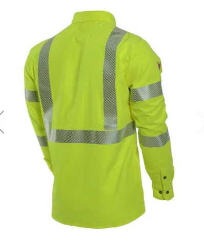 National Safety Apparel DF2-AX3-324LS-HY Drifire FR Hi-Vis Utility Shirt Type R Class 3