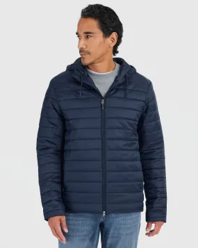 Navy Hooded Puffer Jacket