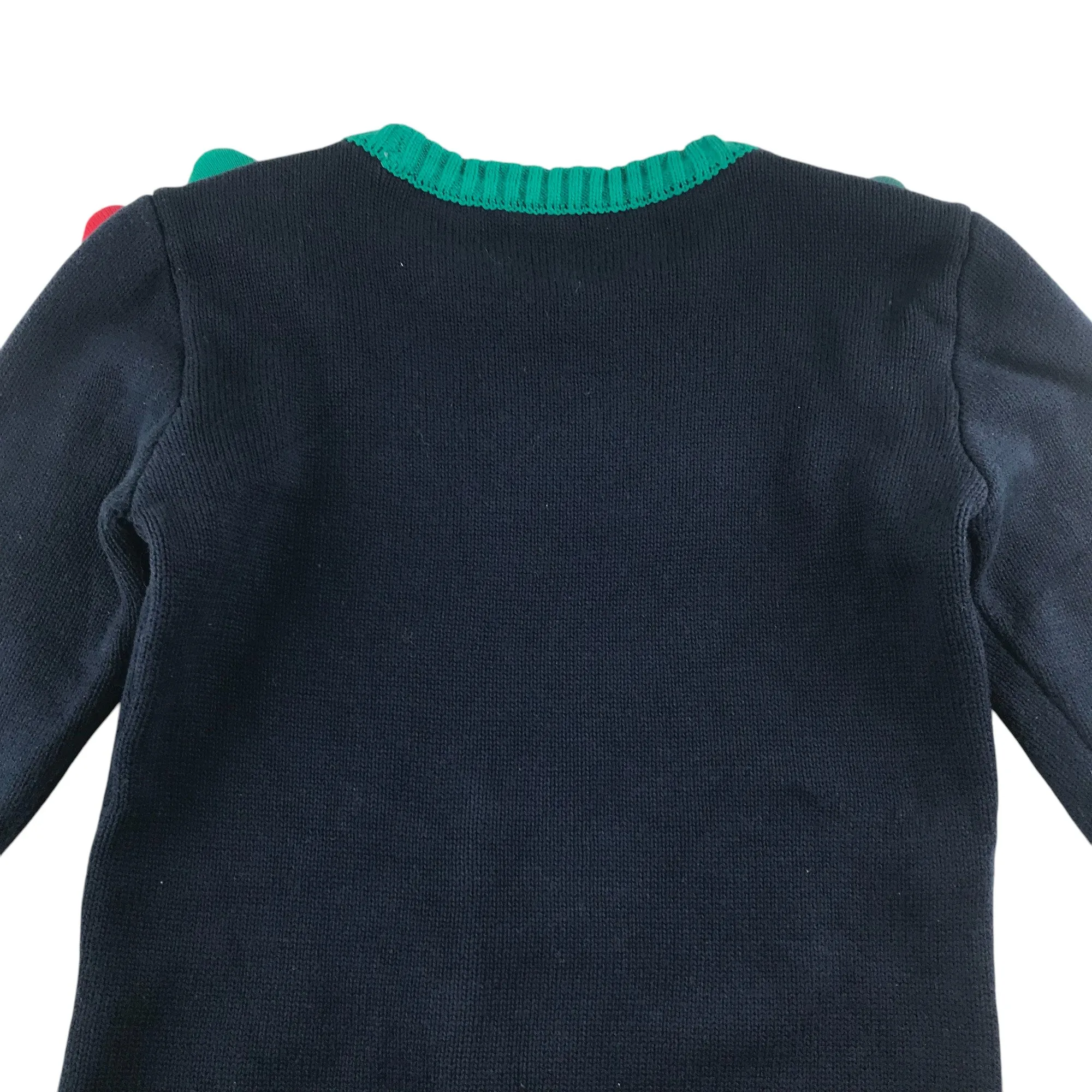 Nutmeg jumper 5-6 years navy and green dinosaur knit cotton