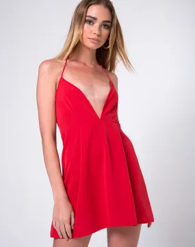 Nutri Slip Dress in Red