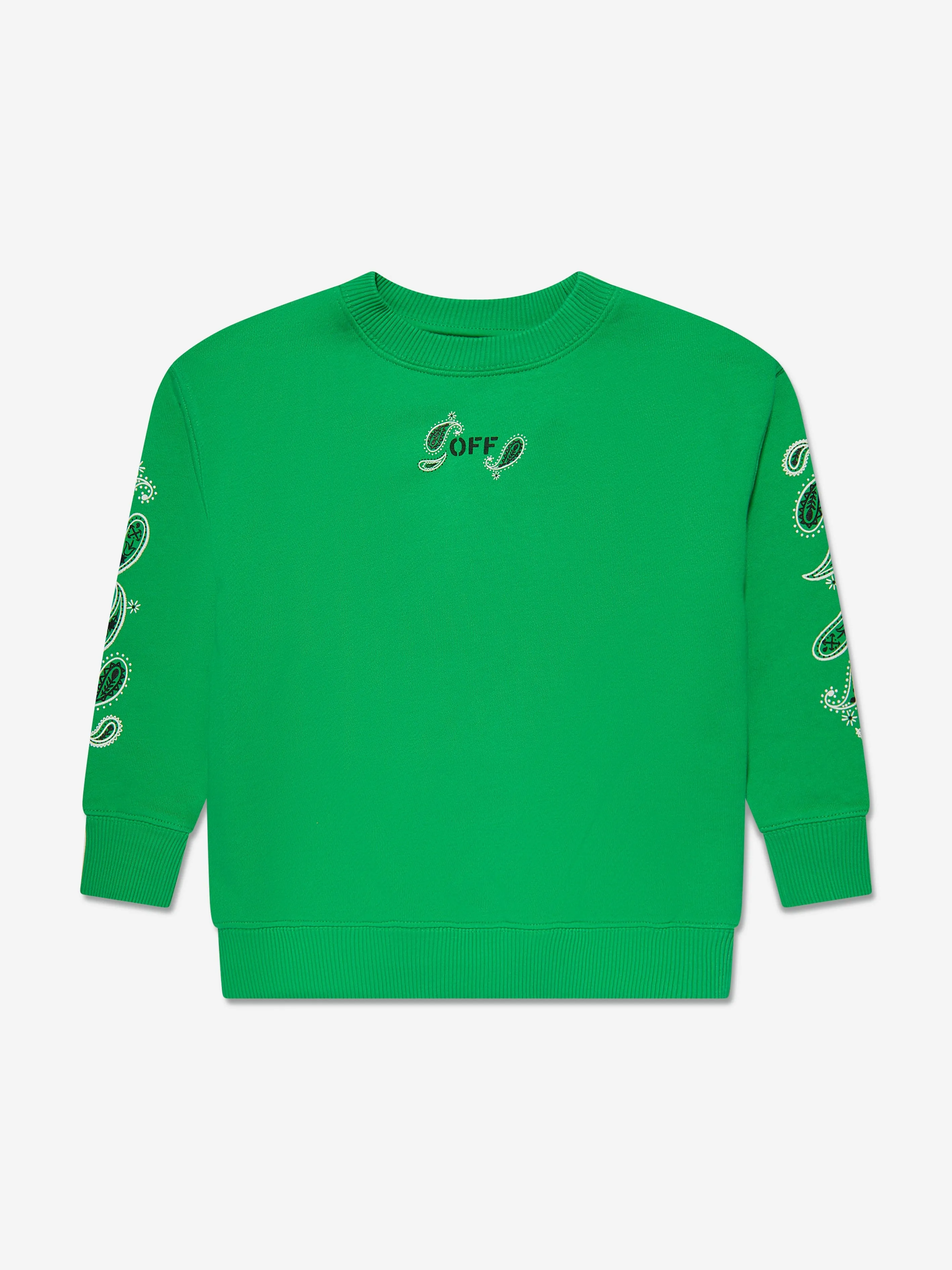 Off-White Kids Bandana Sweatshit in Green