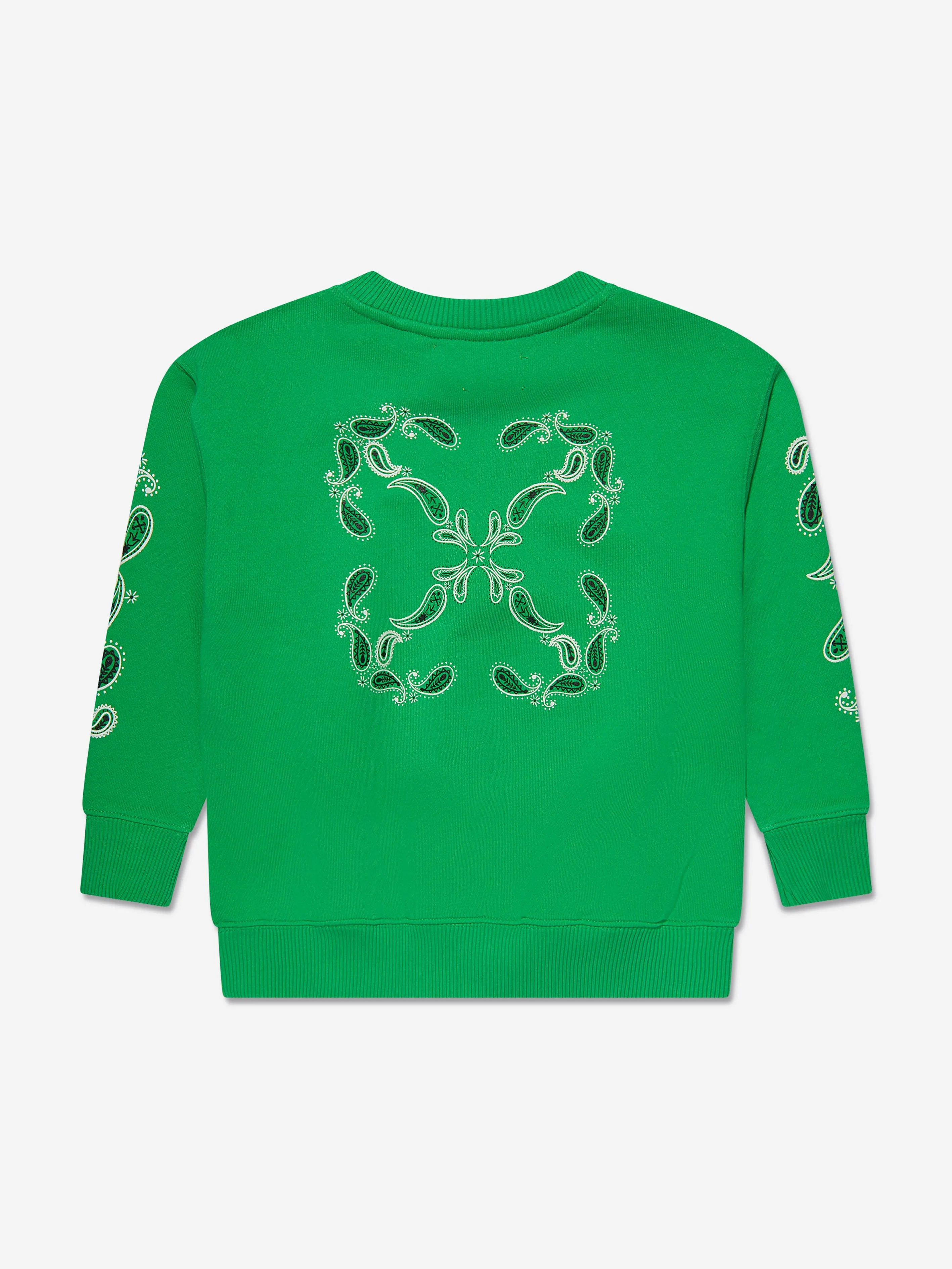 Off-White Kids Bandana Sweatshit in Green