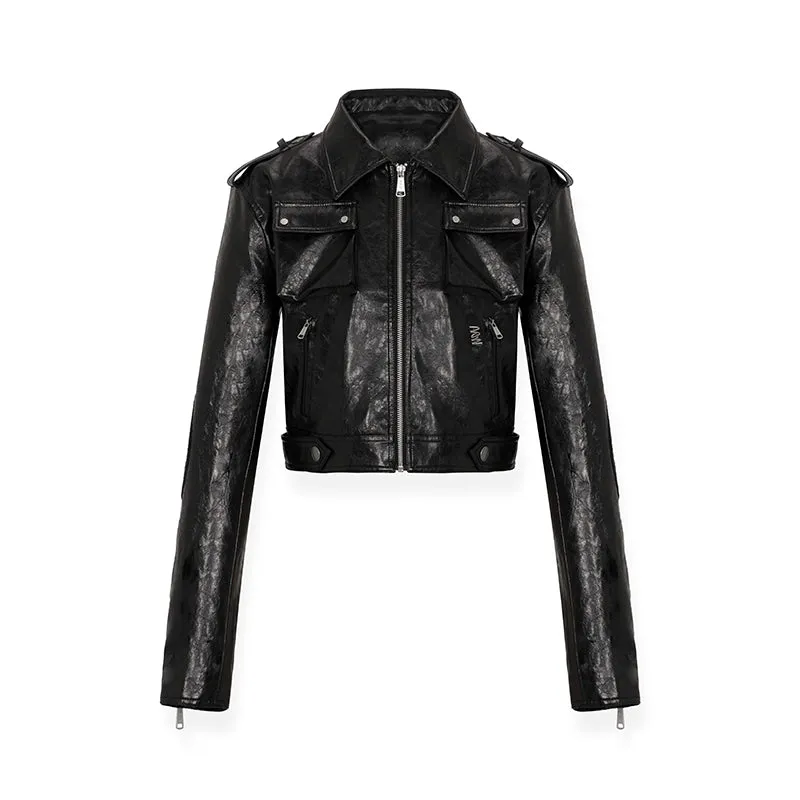 Oil Waxed Leather Jacket