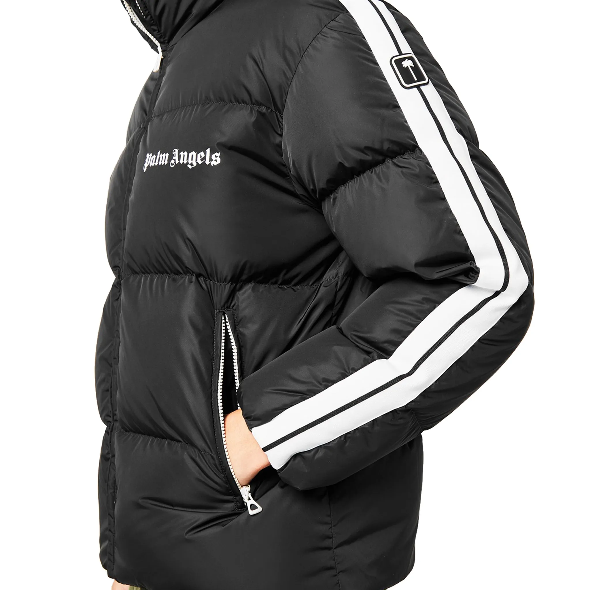 Palm Angels Black Puffer Track Padded Jacket