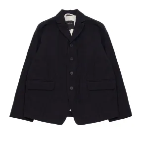 Pas de Calais Washed Cotton/Wool Jacket in Black