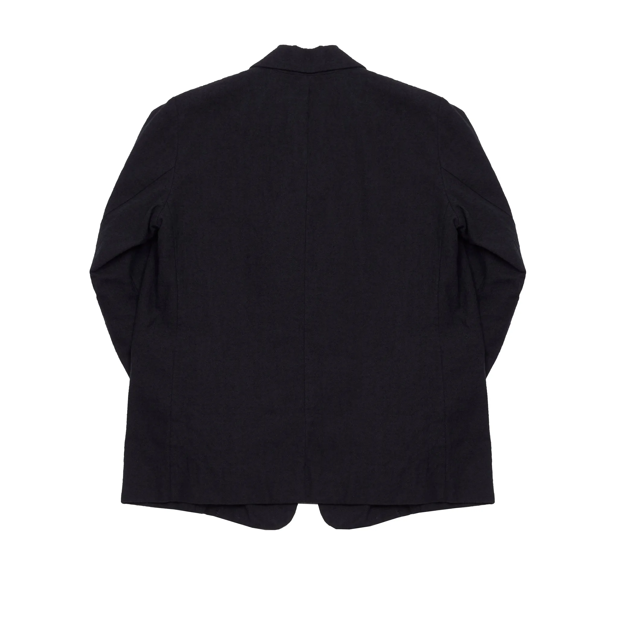 Pas de Calais Washed Cotton/Wool Jacket in Black