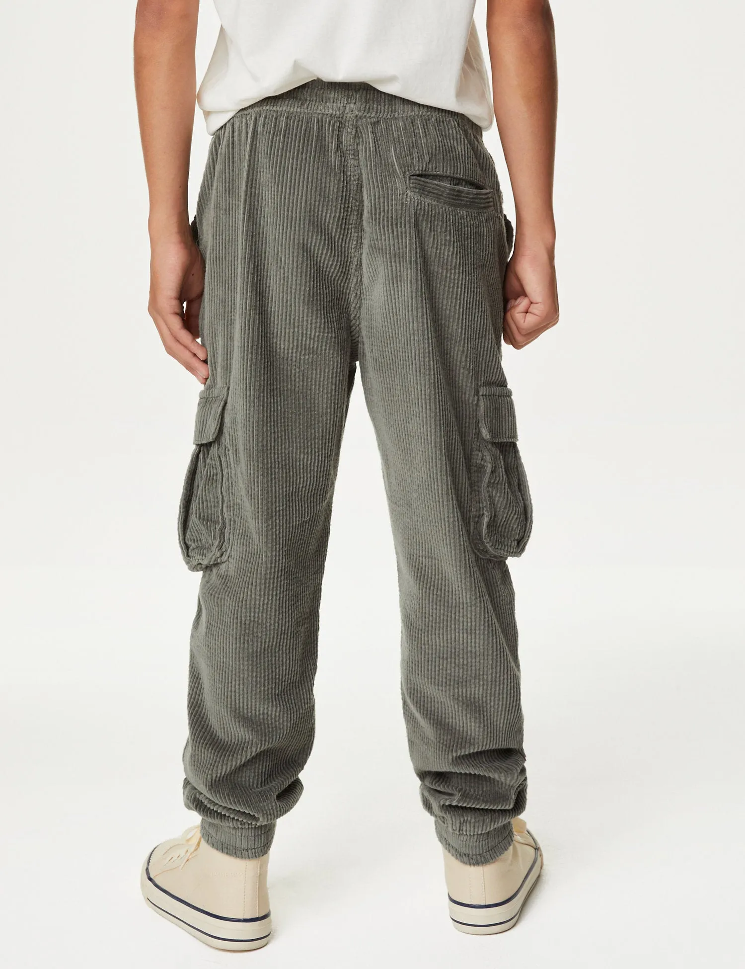 Pure Cotton Cord Cargo Trousers