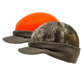 QuietWear Reversible Radar Hat - Camo and Blaze Orange