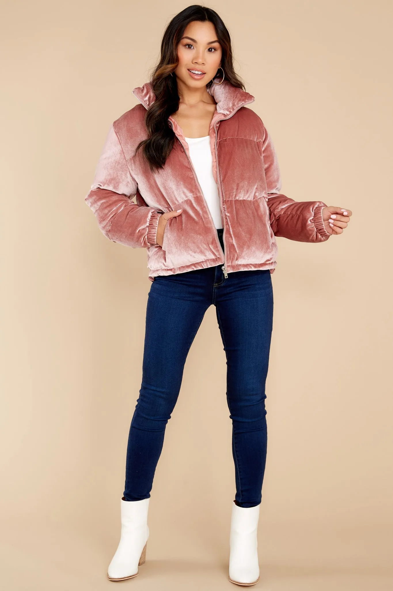 Ready For The Chill Rose Pink Puffer Jacket