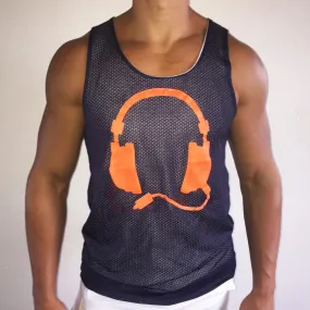 Reversible Tank Navy / Orange / White