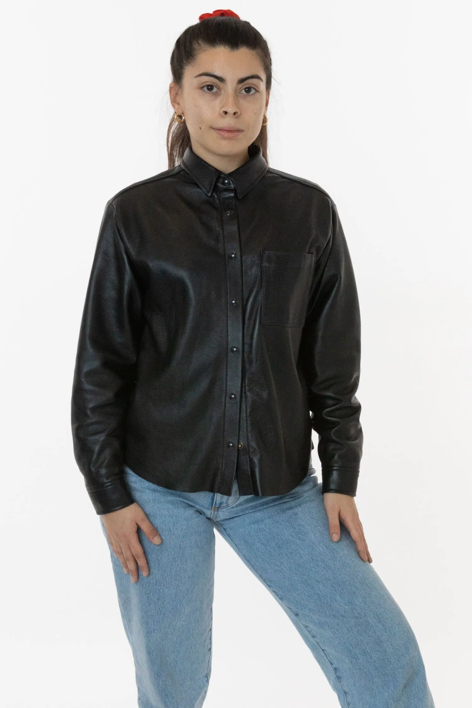 RLH3027 - Leather Button Up