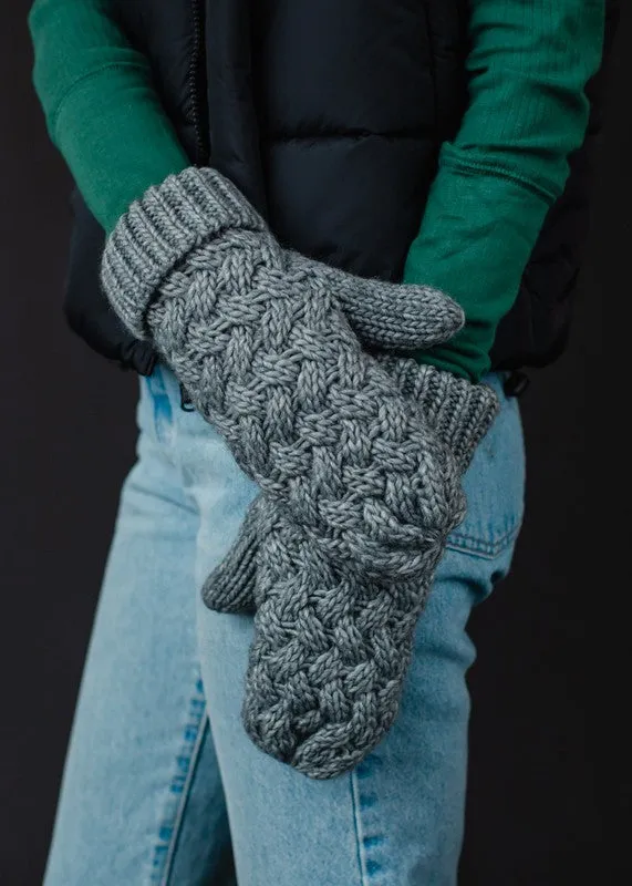 Rose Knit Mittens