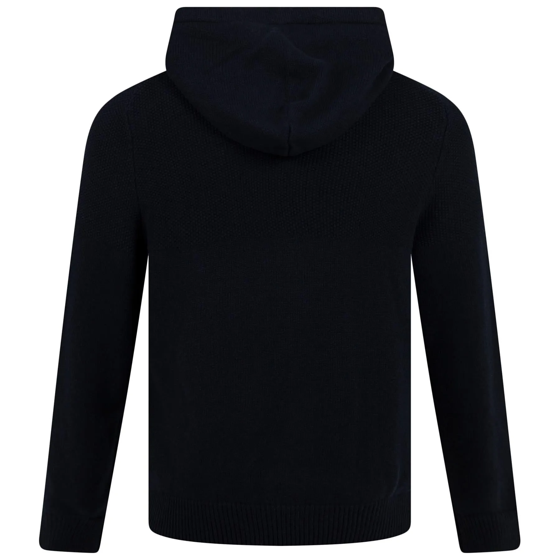 Seed Stitch Knitted Hoodie Dark Navy - SS23