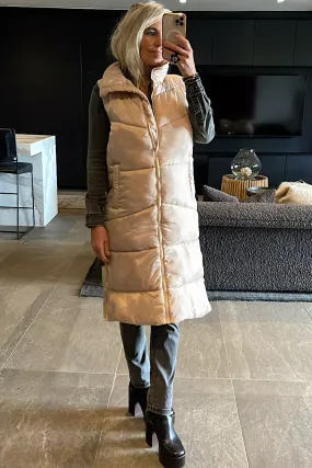 Sleeveless Stone Puffer Jacket