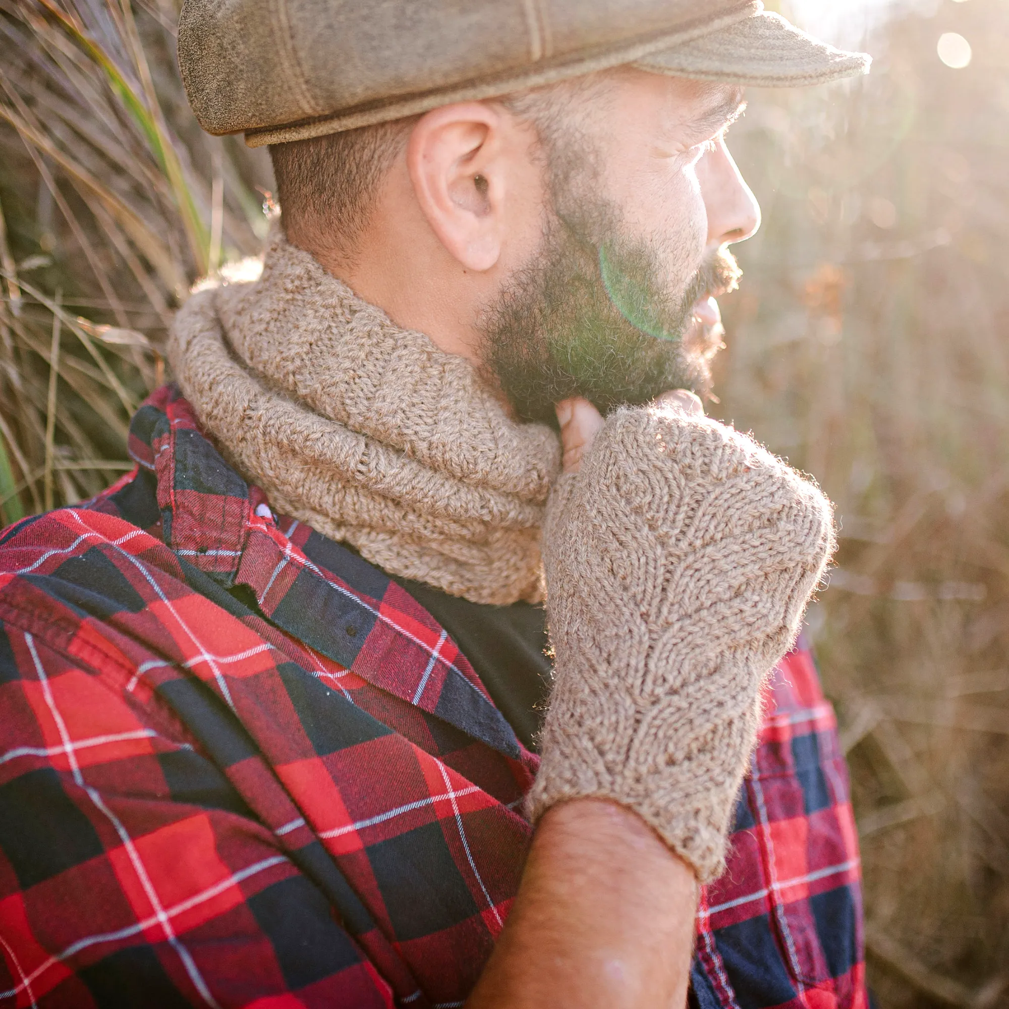 Slouchy Beanie All-In-One | Ponytail Hat | Neckwarmer | Knit Witts Global