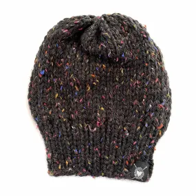 Slouchy Beanie in Dark Rainbow(wool free)