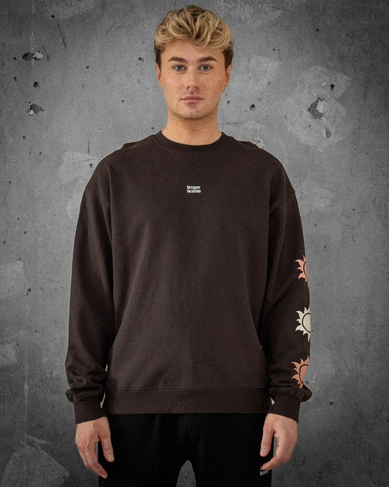 Solitude and Peace | Oversized Charcoal Men's Sweatshirt