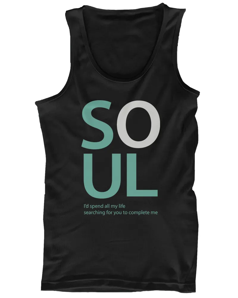 SOUL MATE Couple Tank Tops Cute His and Her Matching Tanks for Couples