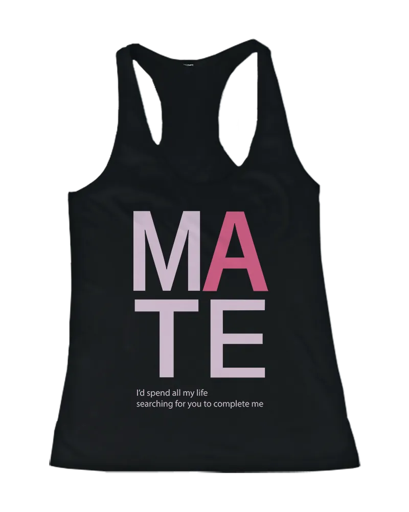 SOUL MATE Couple Tank Tops Cute His and Her Matching Tanks for Couples