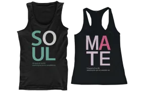 SOUL MATE Couple Tank Tops Cute His and Her Matching Tanks for Couples