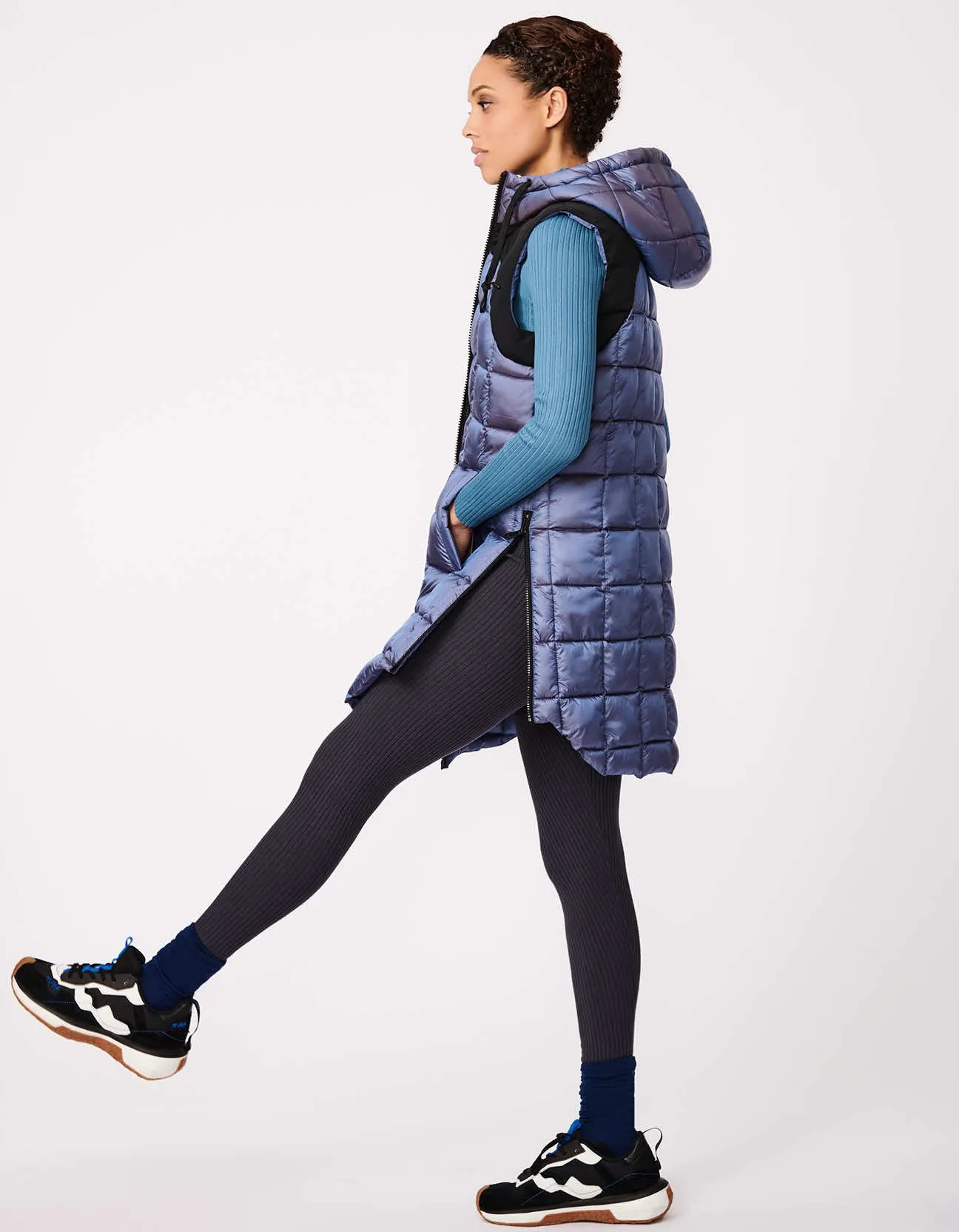 Square Hooded Puffer Vest