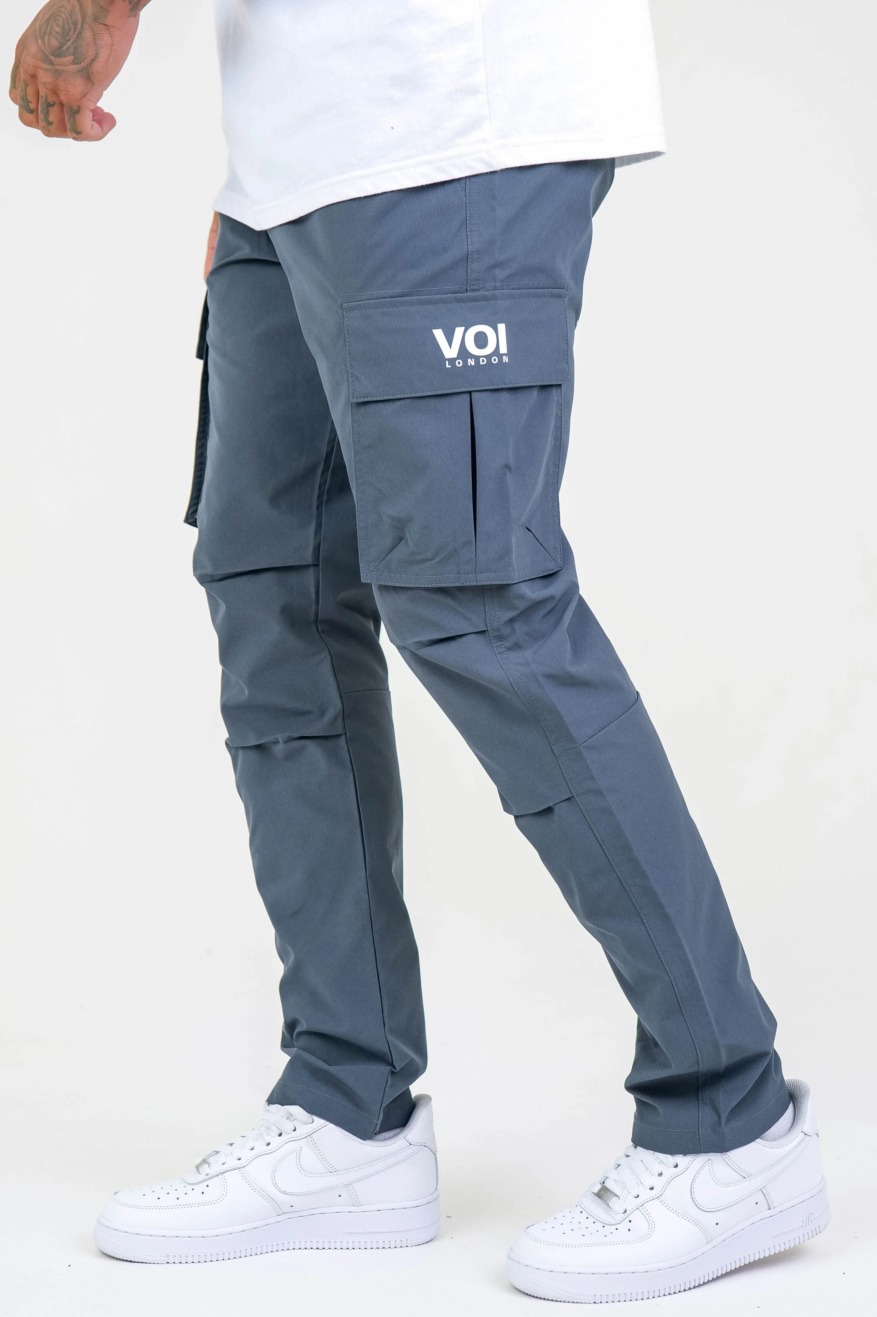 Stanhope Tapered Woven Cargo Pants - Grey