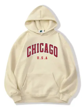 SXV  'CHICAGO’ Printed Cool Aesthetic Sweatshirt Hoodie